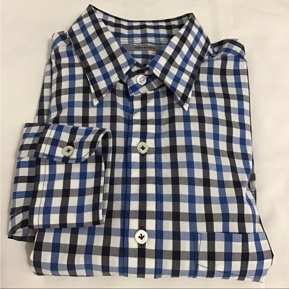 Onassis check Long Sleeve button front shirt size S